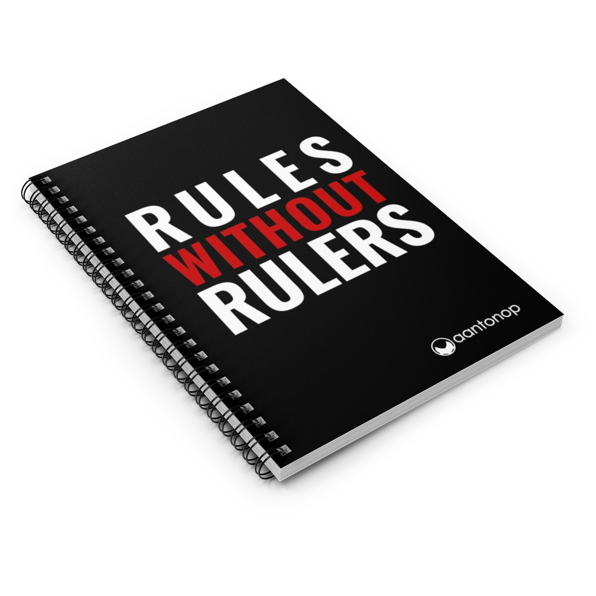 Rules Without Rulers – Spiral Notebook – Ruled Line – aantonop